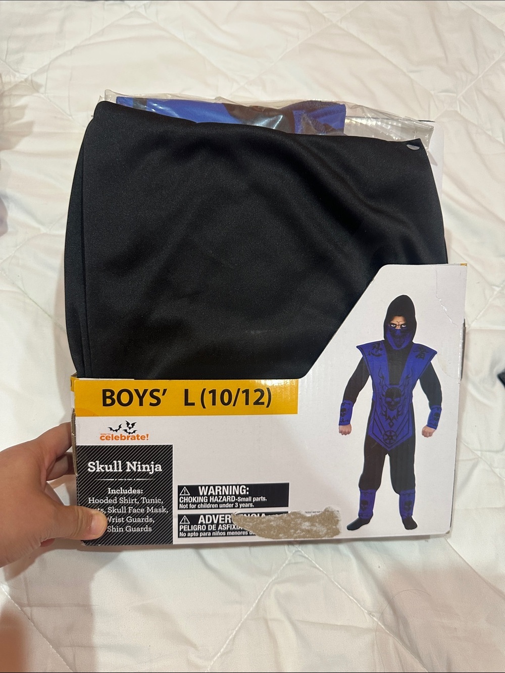 NEW Skull Ninja Boys' Costume - Black and Purple (L 10/12)